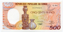 Congo 500 Francs 1990
P# 8; UNC.