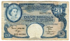 East African Currency Board 20 Shillings 1958-1962
P# 39; AVF