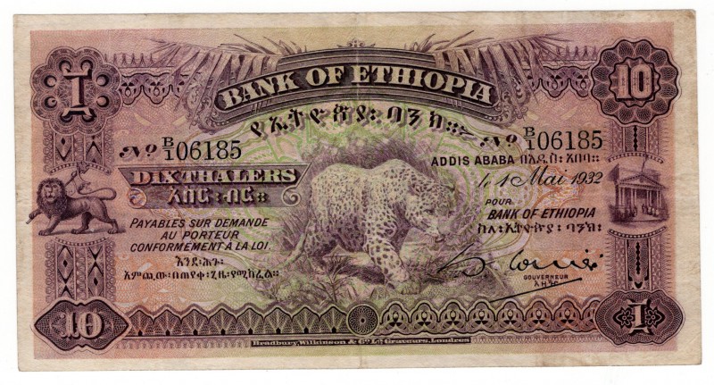 Ethiopia 10 Thalers 1932
P# 8; aVF