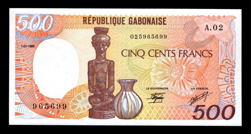 Gabon 500 Francs 1995
P# 8; 965699; aUNC.