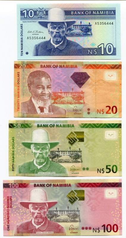 Namibia 10-20-50-100 Dollars 1993-2000
GVF/UNC