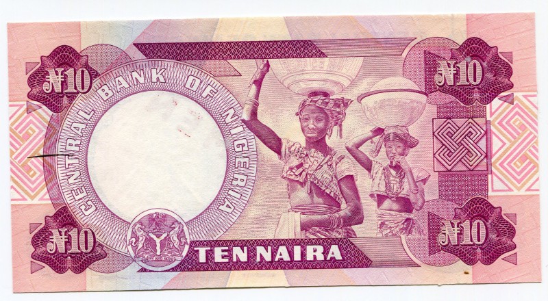 Nigeria 10 Naira 1979 A1000000 Specimen
P# 21s; UNC.