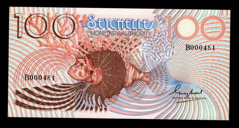 Seychelles 100 Rupees 1980 Rare
P# 27; B000481; Small number!; UNC.