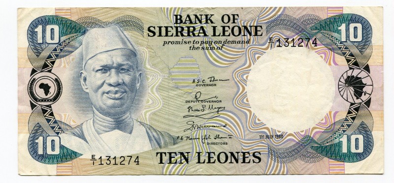 Sierra Leone 10 Leones 1980
GVF