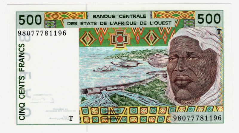 Togo 500 Francs 1998 West African States
P# 810; UNC