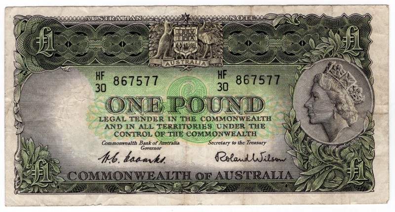 Australia 1 Pound 1953-1960
P# 30; VF