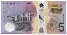 Australia 5 Dollars 2016
P# 62; UNC; Polymer