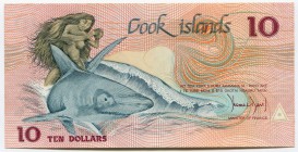 Cook Islands 10 Dollars 1987
P# 4a; № BAU 000183; UNC; "Ina and the Shark"