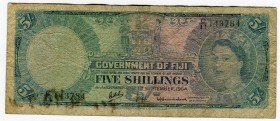 Fiji 5 Shillings 1964
P# 51d; F