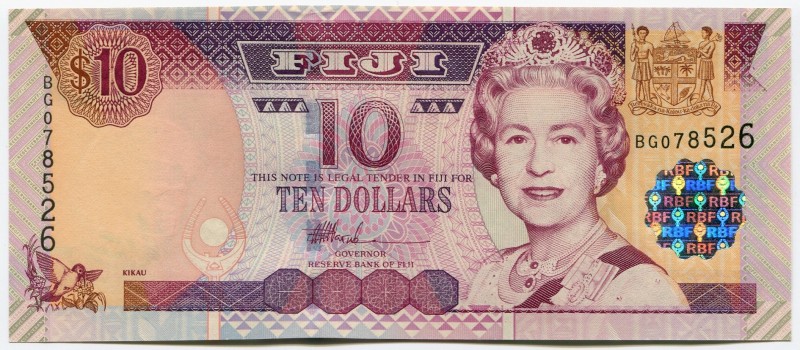 Fiji 10 Dollars 2002
P# 106a; UNC