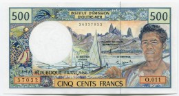 French Pacific Territories 500 Francs 2003
P# 1e; № O.011 37032; UNC; Sign. 9