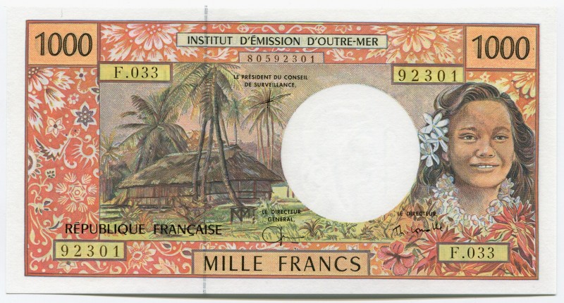 French Pacific Territories 1000 Francs 2003
P# 2h; № F.033 92301; UNC; Sign. 9...