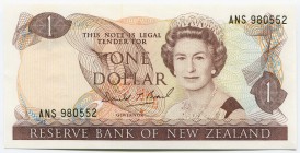 New Zealand 1 Dollar 1989 -1992
P# 170c; № ANS 980552; UNC; Sign. D.T. Brash