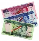 Solomon Islands 2-5-10 Dollars 1977 Franklins Specimen
UNC