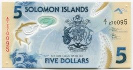 Solomon Islands 5 Dollars 2019
P# New; № A/1 270095; UNC; Polymer
