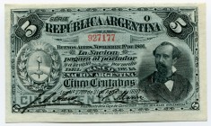 Argentina 5 Centavos 1890
P# 209; № 927177; aUNC