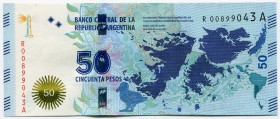 Argentina 50 Pesos 2015 Commemorative
P# 362r; UNC; Replacement