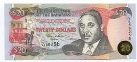 Bahamas 20 Dollars 2000
P# 65A; UNC