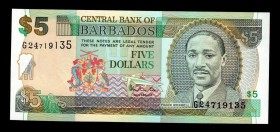 Barbados 5 Dollars 1999
P# 55; G24719135; UNC.