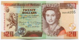 Belize 20 Dollars 2017
P# 69f; UNC; "Fauna of Belize"