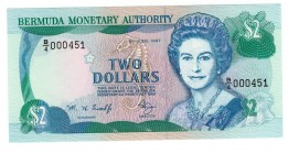 Bermuda 2 Dollars 1997 Rare Date
P# 40a; UNC