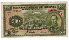 Bolivia 500 Bolivianos 1928
P# 134; VF