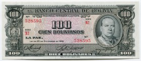 Bolivia 100 Bolivianos 1945
P# 147; UNC.