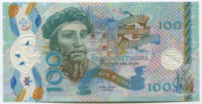 Brazil - Portugal 100 Escudos 2017
UNC; Polymer; "Pedro Álvares Cabral"