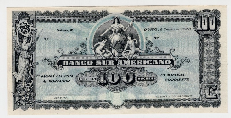 Ecuador 100 Sucres 1920
UNC