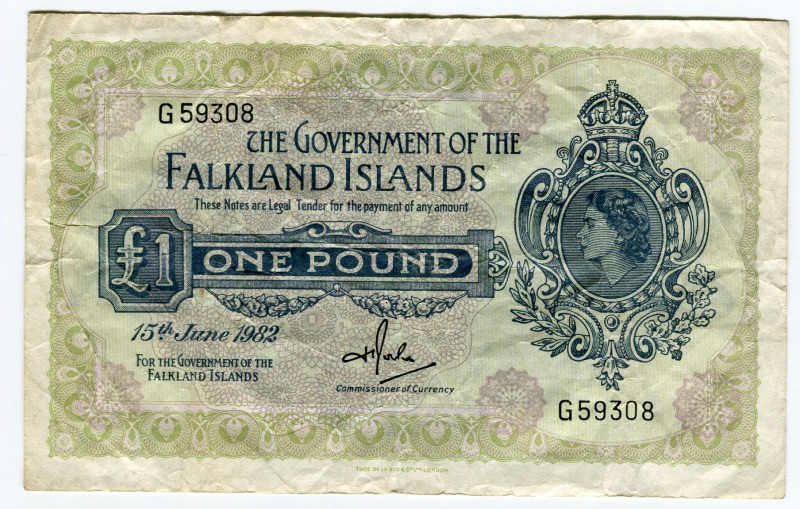 Falkland Islands 1 Pound 1982
P# 8e; VF