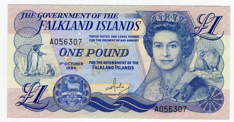 Falkland Islands 1 Pound 1984 Rare
P# 13; UNC