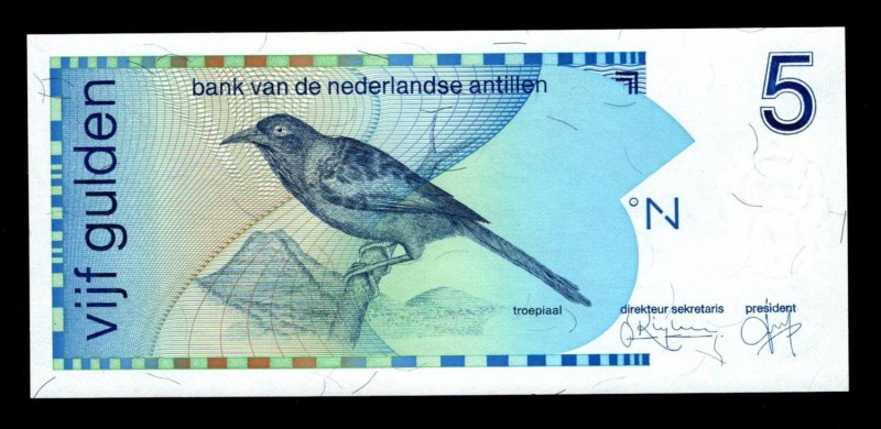 Netherlands Antilles 5 Gulden 1994 Rare
P# 22c; 0050117220; Early issue; UNC.