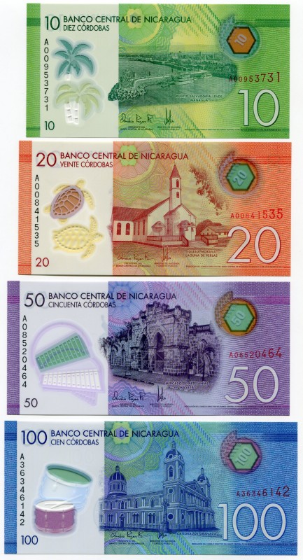 Nicaragua 10-20-50-100 Cordobas 2014
UNC