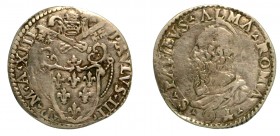 ROMA. Paolo III (1534-1549). Grosso A. XIII. Stemma sormontat da chiavi decussate e tiara. R/ Busto di S. Paolo a sinistra, nimbato. Sotto; armette. M...