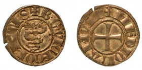 MILANO. Bernabo' e Galeazzo II Visconti (1354-1378) - Sesino o mezzo soldo. D/ + B G VICECOMITES Biscia. R/ + MEDIOLANVM Croce. Crippa, 5/A. g. 0,92 a...