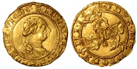MILANO. Francesco I Sforza (1450-1466) - Ducato d’oro o zecchino (con il titolo di duca di Milano). Busto di Francesco I a d., a testa nuda e corazzat...