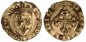 MILANO. Ludovico XII d'Orleans (1500-1512) - Grosso regale da 5 soldi. Scudo con due gigli di Francia e una biscia viscontea coronata; al di sopra, co...