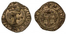 MILANO. Francesco I d'Angouleme (1515-1521) - Trillina. F coronata. R/ Croce fiorata. Crippa 6 g. 1,17 mist BB/SPL