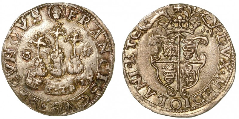 MILANO. Francesco II Sforza (1521-1535) - Da soldi 10, detto semprevivo. Tre mon...