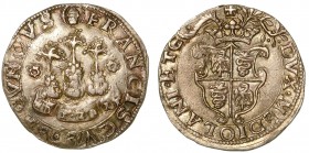 MILANO. Francesco II Sforza (1521-1535) - Da soldi 10, detto semprevivo. Tre monticelli con piante di semprevivo; ai lati ci sono due rosette e in bas...