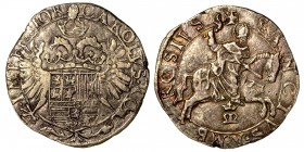 MILANO. Carlo V d'Asburgo (1535-1556) - Berlinga s.d. Aquila bicipite sormontata da corona imperiale e caricata dello stemma di Spagna. R/ Sant’Ambrog...