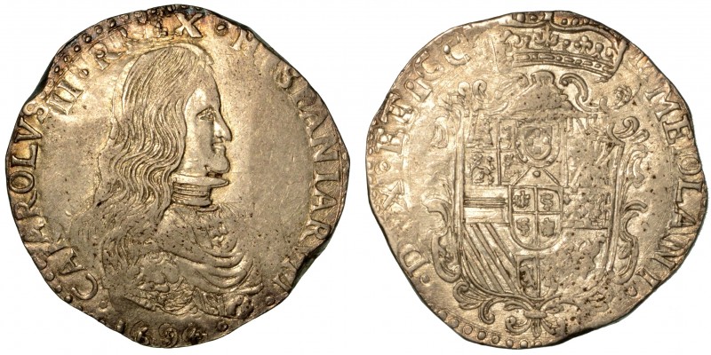 MILANO. Carlo II d'Asburgo. Secondo periodo (1675-1700) – Filippo o carlo 1694. ...