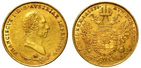 MILANO. Francesco I d'Asburgo-Lorena (1815-1835). Monetazione per il Regno Lombardo-Veneto coniata a Milano. Mezza sovrana 1831. Testa a d. laureata. ...