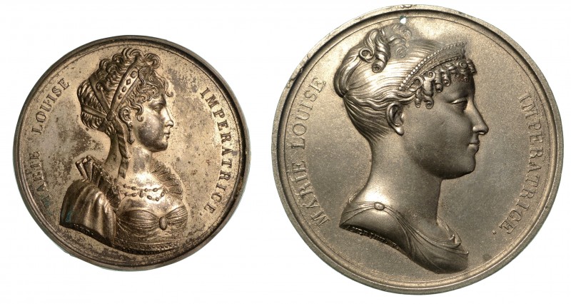 Maria Luigia d’Austria (1815-1847) - Placchetta uniface in bronzo argentato. Op....