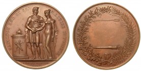 Napoleone I Imperatore (1804-1814) Medaglia in bronzo. Matrimonio tra Napoleone I e Maria Luigia d'Austria a Milano 1810. Op. di Jouannin - Brenet.. G...