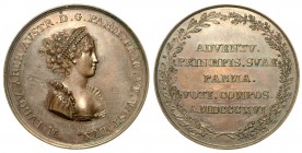 Maria Luigia d'Austria (1815-1847) Medaglia in bronzo. Ingresso di Maria Luigia d'Austria a Parma 1816, Parma op. Vighi. Busto diademato a d., nel tro...