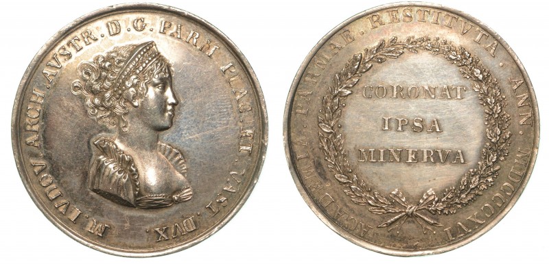 Maria Luigia d'Austria (1815-1847) Medaglia in argento. Premio accademia delle B...