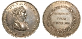 Maria Luigia d'Austria (1815-1847) Medaglia in argento. Premio accademia delle Belle Arti di Parma 1816, Parma op. Vighi. Busto diademato a d. R/ Tra ...