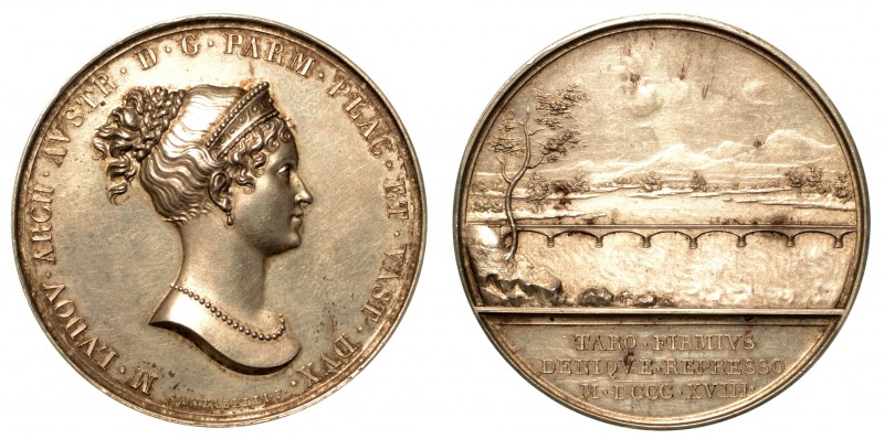 Maria Luigia d'Austria (1815-1847) Medaglia in argento. Maria Luigia d'Austria p...