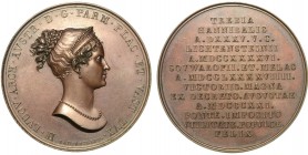 Maria Luigia d'Austria (1815-1847) Medaglia in bronzo. Maria Luigia d'Austria promuove la costruzione del Ponte sul fiume Trebbia, 1821, Parma op. San...